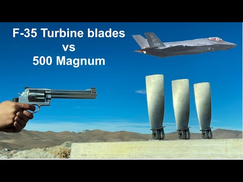 Видео: Лопатки турбины F-35 против 500 Magnum