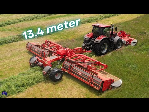 Видео: XXL Косить с CASE IH OPTUM 300 & 13,4m | KUHN FC 13460 RA | Максимальная Мощность и Эффективность