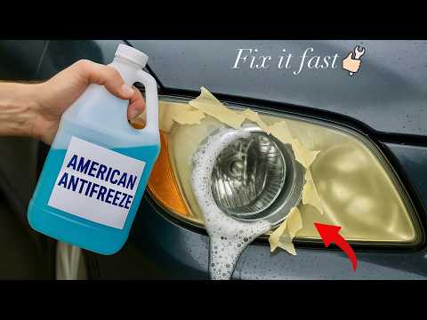 Видео: Лучше, чем полировка!  АНТИФРИЗ навсегда восстановит ваши потемневшие фары.