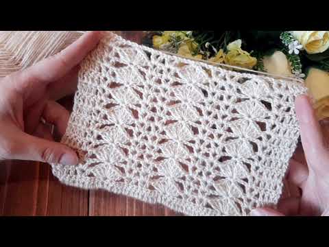 Видео: 🔥ВСЕГО 2 ряда для вязания узора с вертикальными дорожками КРЮЧКОМ💞 (N 223).