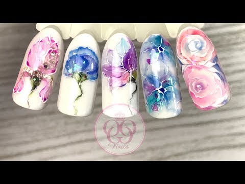 Видео: Акварель ГЕЛЬ ЛАКАМИ♥ЛЕГКИЙ дизайн ногтей  ЦВЕТЫ♥  Patrisa Nail
