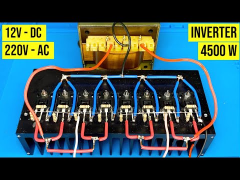 Видео: как сделать простой инвертор 4500W, синусоида, 8 MOSFET, IRFz 44n, jlcpcb