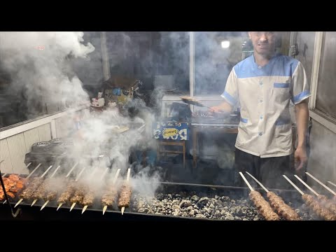 Видео: Узбекистан! Вечером после знойной жары поехали в шашлычную