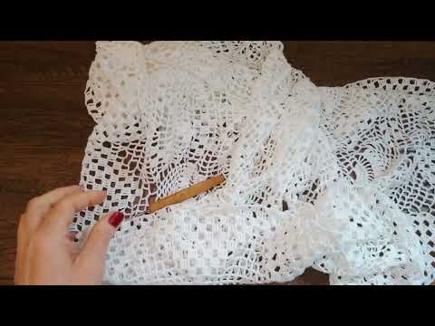 Видео: Скатерть крючком из пряжи Penguin 1000. Часть 8.