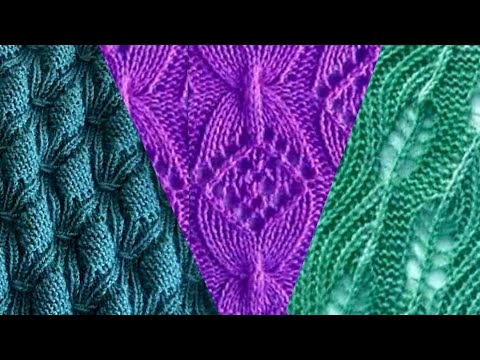 Видео: Интересные схемы узоров спицами. Interesting knitting patterns.