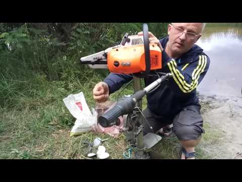 Видео: Cамодельный лодочный мотор из китайской бензопилы.