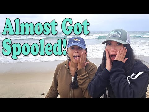 Видео: Попался на что-то БОЛЬШОЕ! Чуть не сбил меня с толку! | Рыбалка с прибоя в Южной Калифорнии