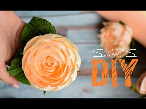 Видео: DIY soli4ka_s Камелія з гофрованого паперу/ камелия с гофробумаги/ camellia