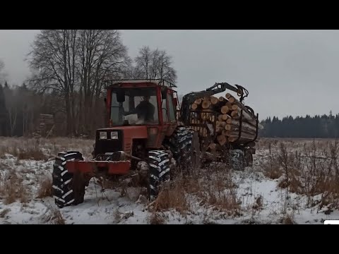 Видео: Мтз 82 с задним мостом от 1221 прет как танк!