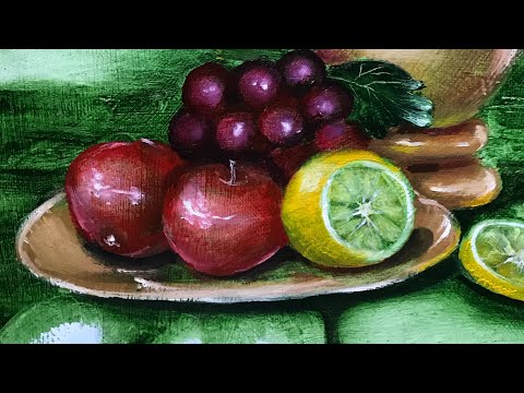 Видео: Oil painting red apple как нарисовать красное яблоко