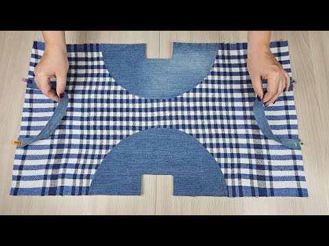 Видео: ⭐️ ОЧЕНЬ ПРОСТО шить  Большую Пляжную СУМКУ из Шарфа и Старых Джинсов!