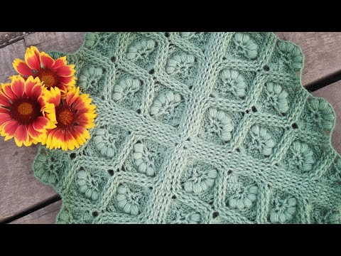Видео: 💥Плед единым полотном узором 3D💥Узор для пледа и декора💥Plaid crochet pattern 3 D💥Не мотив!💥Часть 2
