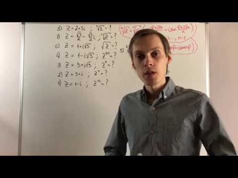 Видео: Комплексные числа. Возведение в степень и извлечение корня