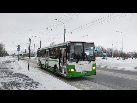 Видео: Автобус, маршрут №96 (через оборот на Загребском) ЛиАЗ-5293.53 б.3448 (23.12.2021) Санкт-Петербург