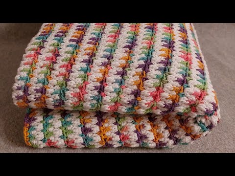 Видео: Плед крючком поднимающий настроение 🎊🥳🎉 ДЕТСКИЙ ПЛЕД КРЮЧКОМ для новорожденного  красивым узором 🔥🔥🔥