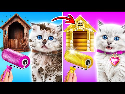 Видео: Секретные комнаты для ЛЮБИМЫХ ПИТОМЦЕВ! 🐾 Ремонт ПРИЮТА для животных за $1 vs 1,000 vs $10,000!