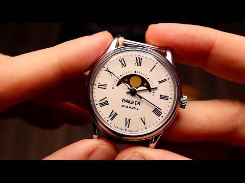 Видео: ЧАСЫ КОСМОНОВТАМ или моя любимая Ракета! Обзор часов Ракета Лунник (Ракета Лунный Календарь) к. 2359
