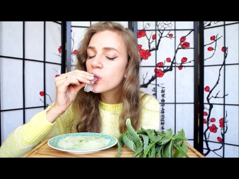 Видео: ASMR АЛОЭ ВЕРА ЧЕЛЛЕНДЖ 🥒(липкие, мягкие, хрустящие звуки) Итинг необычной еды, мукбанг, поедание