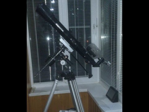 Видео: Наведение телескопа на монтировке EQ2 на светило по склонению и прямому восхождению.