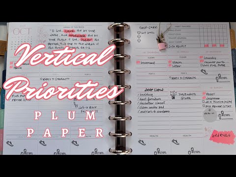 Видео: Еженедельный план со мной | Планировщик вертикальных приоритетов Plum Paper | 29 сентября – 5 окт...