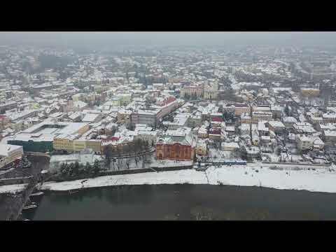 Видео: Невероятный зимний Ужгород с высоты птичьего полета Первый снег