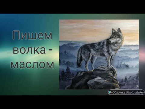Видео: Волк - картина маслом  #картинымаслом #рисуемживотных
