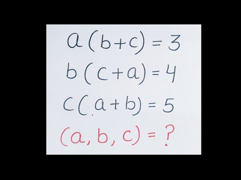 Видео: Соединенные Штаты | Сможете ли вы решить? | Найти (a,b,c) | Хорошая задача по алгебре | Математич...