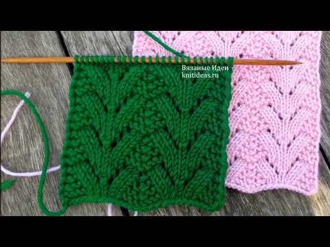 Видео: Эффектный узор "Норвежская ель" спицами| "Norvegian Fir" pattern!