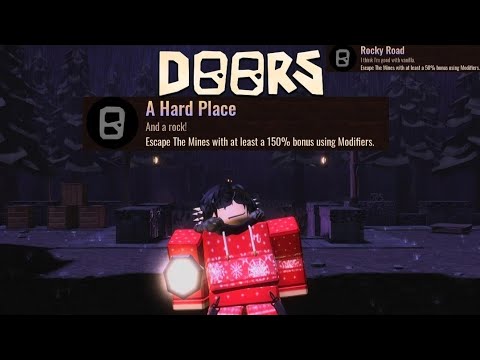Видео: Прохождение Doors Floor 2 со 150% бонусом модификаторов! | Получаю бейдж A Hard Place + Rocky Road.