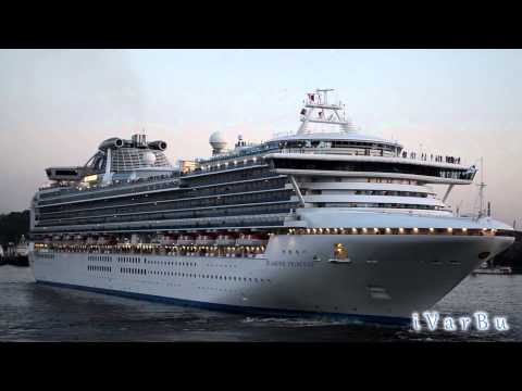 Видео: Трансокеанский круизный лайнер «Diamond Princess» покидает Владивосток