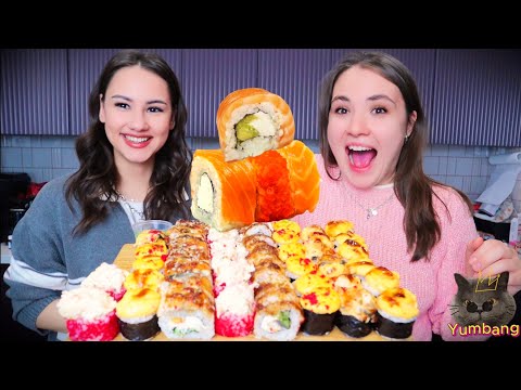 Видео: Разочаровались в людях Сестра приехала в гости заказали килограмм роллов Болтаем о жизни мукбанг