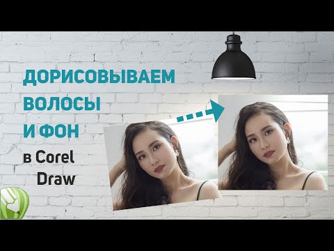 Видео: Дорисовываем волосы и фон на фото без Фотошопа (в Corel Draw)