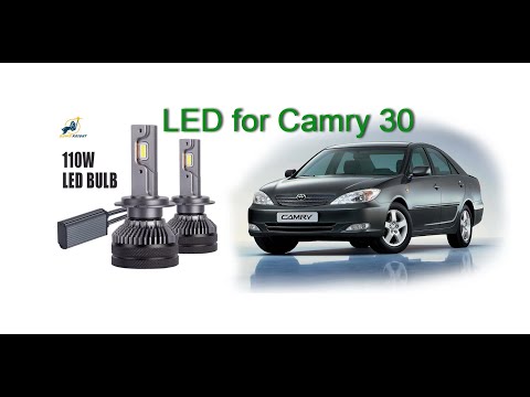 Видео: LED в фару для Камри 30, LED for Camry30