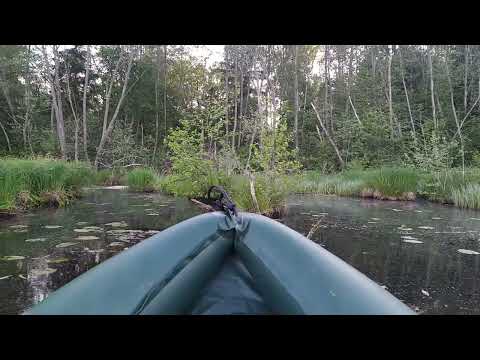 Видео: Один на лодке. Деревня Воскресенское. Исследуем реку Пальна. Открываем купательный сезон.