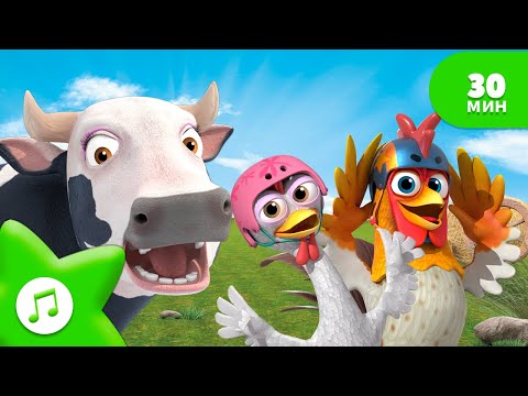 Видео: Кукареку! 🐓Весёлые песенки про животных на ферме | На ферме у Зенона