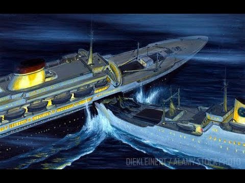Видео: Столкновение круизных лайнеров Андреа Дориа и Стокгольм.