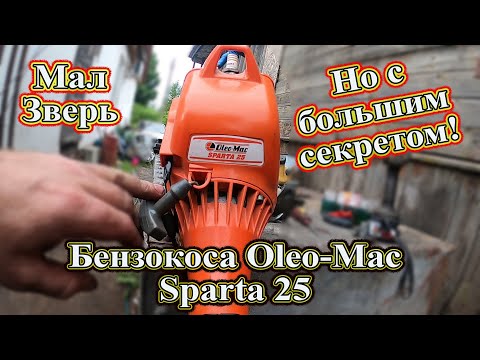 Видео: Бензокоса Oleo-Mac Sparta 25. Полный разбор, сложная и хитрая коса.