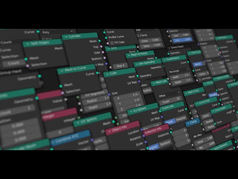Видео: Стрим по Blender Geometry Nodes №3. Более 60 нод для уверенного старта.
