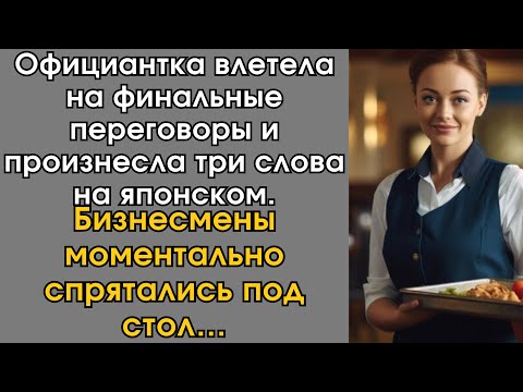 Видео: Официантка влетела на финальные переговоры и произнесла три слова на японском.Бизнесмены…