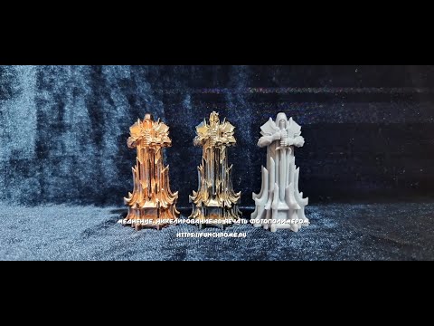 Видео: Токопроводный слой, гальваническое меднение и никелирование статуэток после 3D печати фотополимером