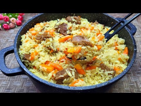 Видео: Беру РИС и немного мяса и готовлю Вкуснейший Ужин для всей семьи! Легкий РЕЦЕПТ Рассыпчатого Плова