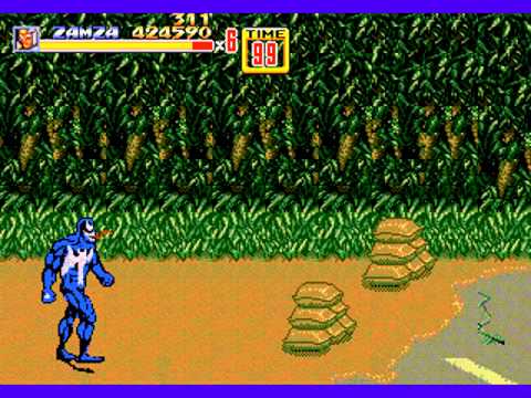 Видео: игра за Венома в Стритc  Офф Рейдж 2 (SEGA) Hack