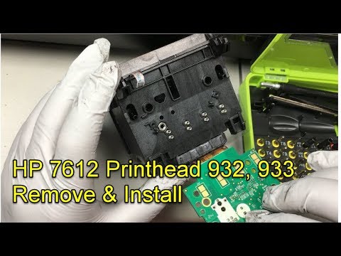 Видео: Устранение проблемы с отсутствующей или неисправной печатающей головкой HP 7612 Удаление и установка