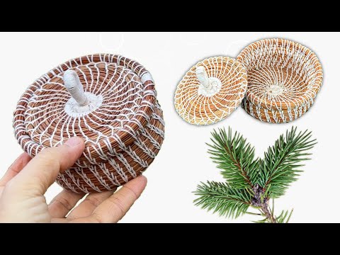 Видео: Делаем корзину из сосновых иголок! Суперпроект с нулевой стоимостью!