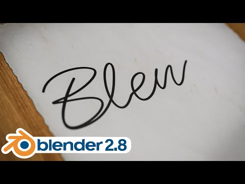 Видео: Учебное пособие по Blender — простая анимация рукописного ввода