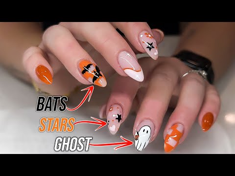 Видео: Посмотрите, как я работаю: акриловая заливка + урок по нейл-арту на Хэллоуин