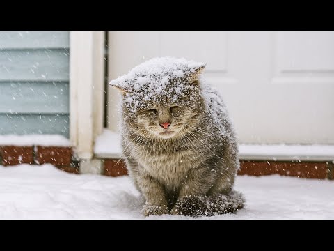 Видео: Замерзший кот умолял впустить его.Сердце дрогнуло - впустили...А утром узнали его печальную историю