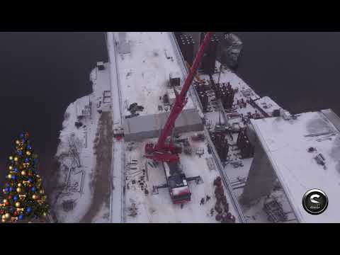 Видео: Запорожский мост сегодня. Обзор со стороны о. Хортица до пилонов с высоты