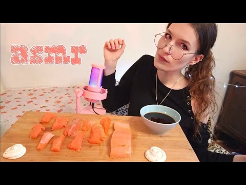 Видео: АСМР итинг сёмги и форели 🍣 ASMR