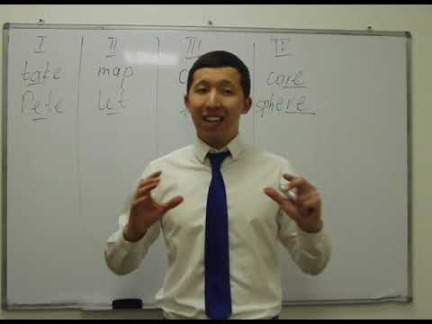 Видео: Әбдіхамитұлы Махамбетәлі. ҰБТ, ағылшын тілі. 4 types of syllables (Буын түрлері)